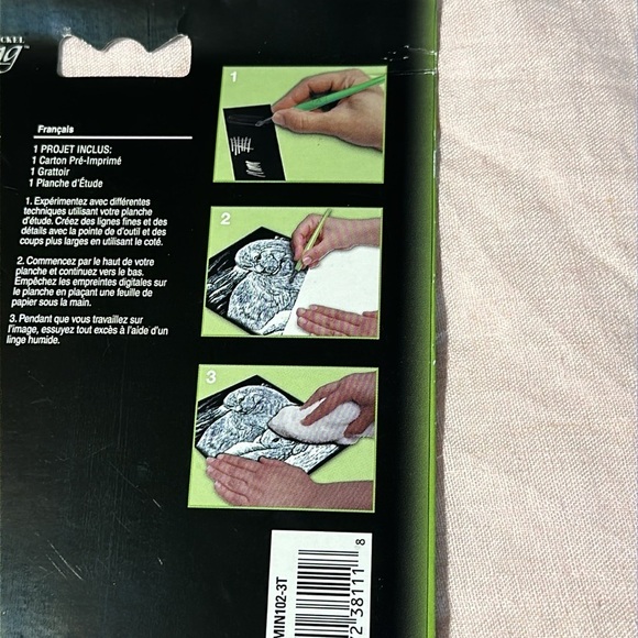 Royal & Langnickel 5"x7" Silver Foil Mini Engraving Tabby Cat & Kitten Art Kit - Picture 10 of 10